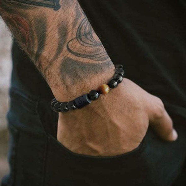 Astrological Sign Natural Agate Unisex Bracelet