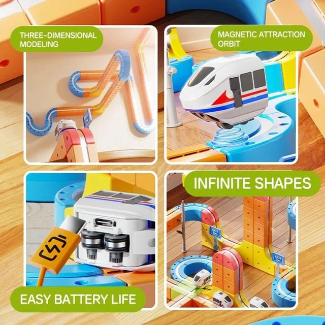 3D Anti-Gravity Electric Train Track Set for Kids