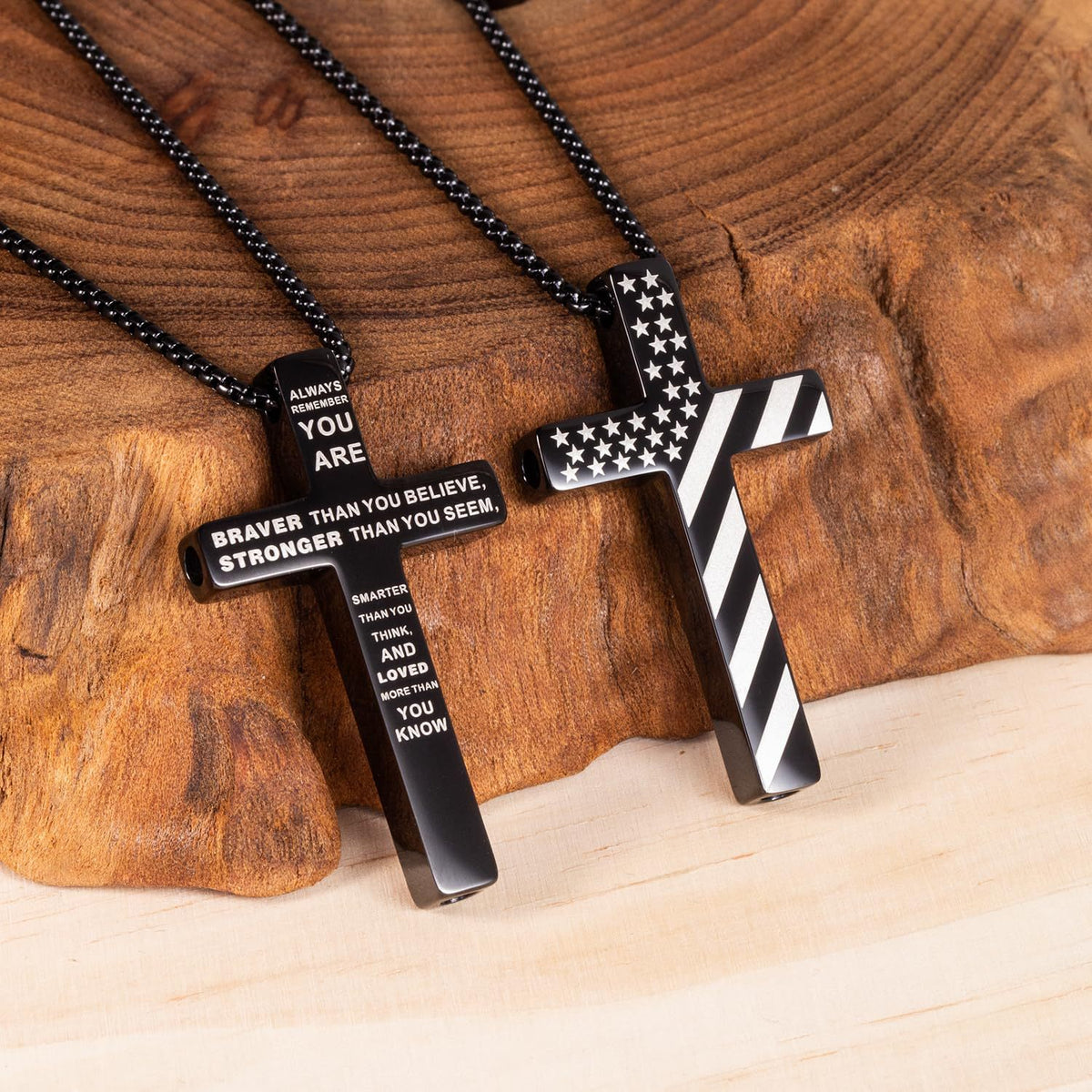 High Quality Flag Cross Necklace