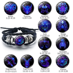Fashion Astrological Sign Adjustable String Luminous Bracelet For Male And Female