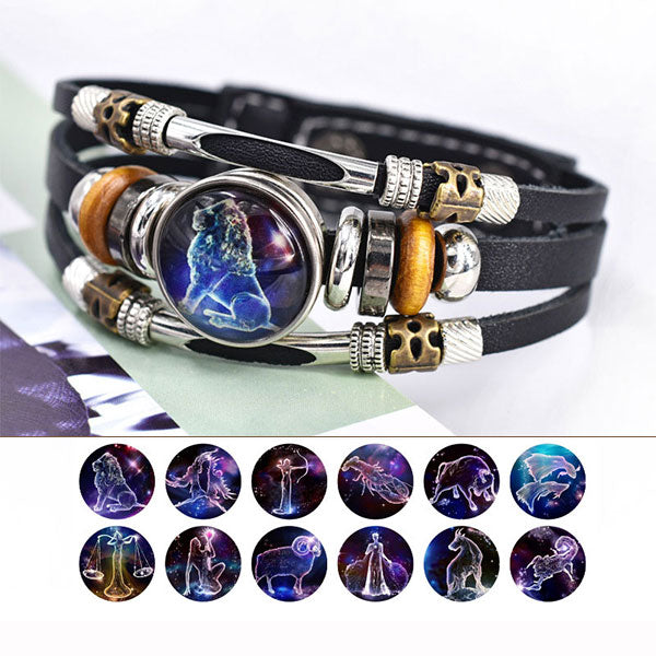 Fashion Luminous Zodiac Sign Bracelet Bright In The Dark