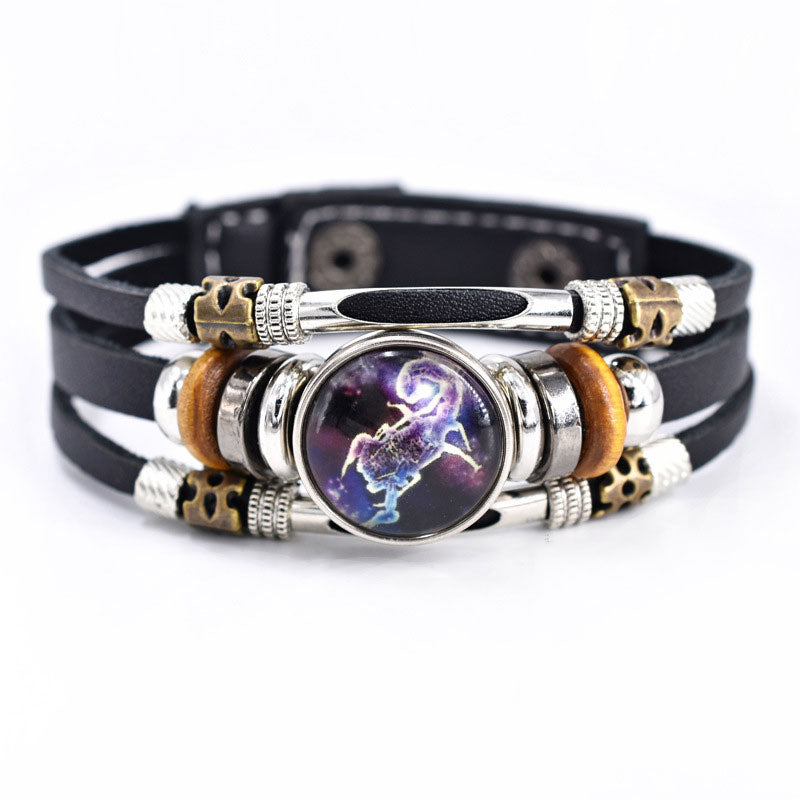 Fashion Luminous Zodiac Sign Bracelet Bright In The Dark