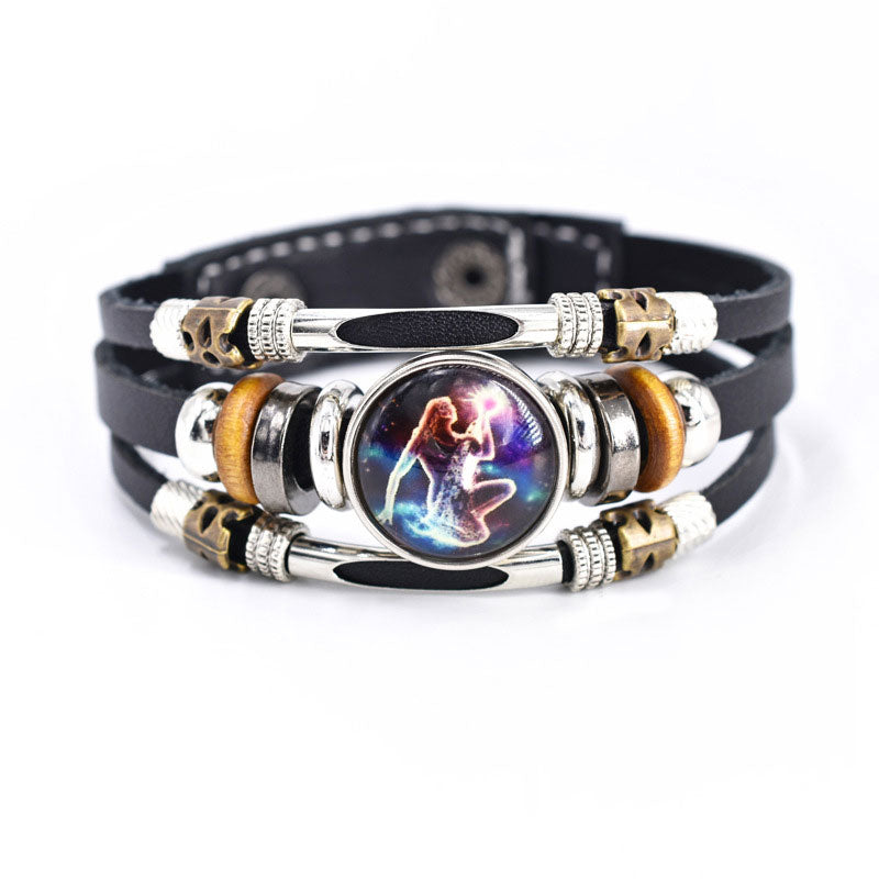 Fashion Luminous Zodiac Sign Bracelet Bright In The Dark