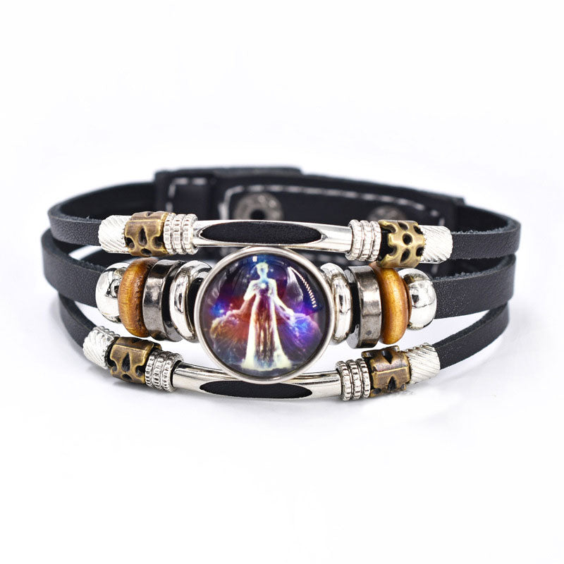 Fashion Luminous Zodiac Sign Bracelet Bright In The Dark