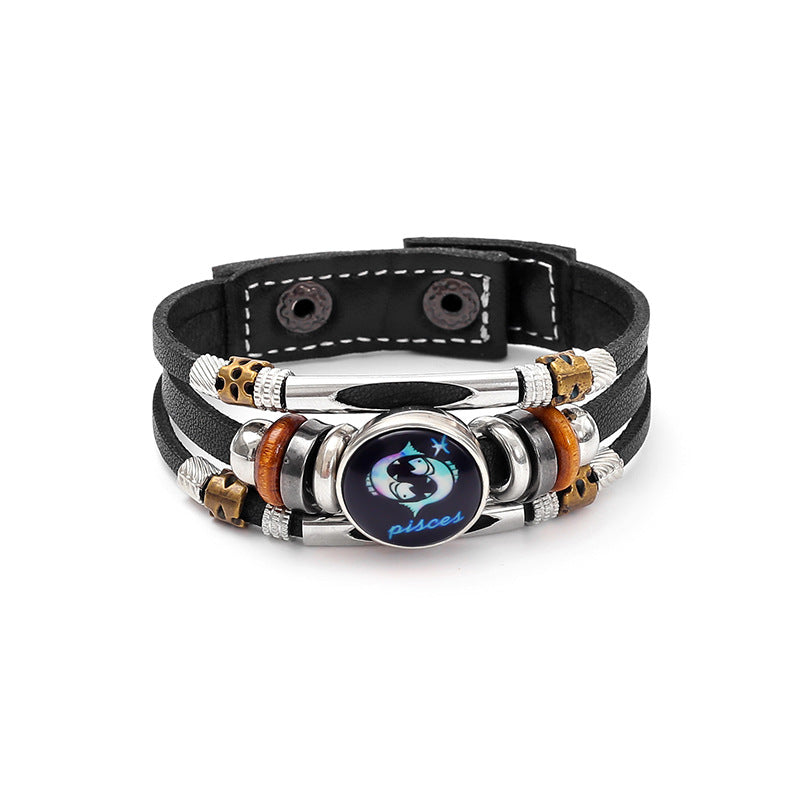 Fashion Luminous Zodiac Sign Bracelet