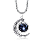 Fashion Zodiac Sign Long Chain Luminous Necklace