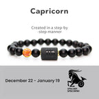 Astrological Sign Natural Agate Unisex Bracelet
