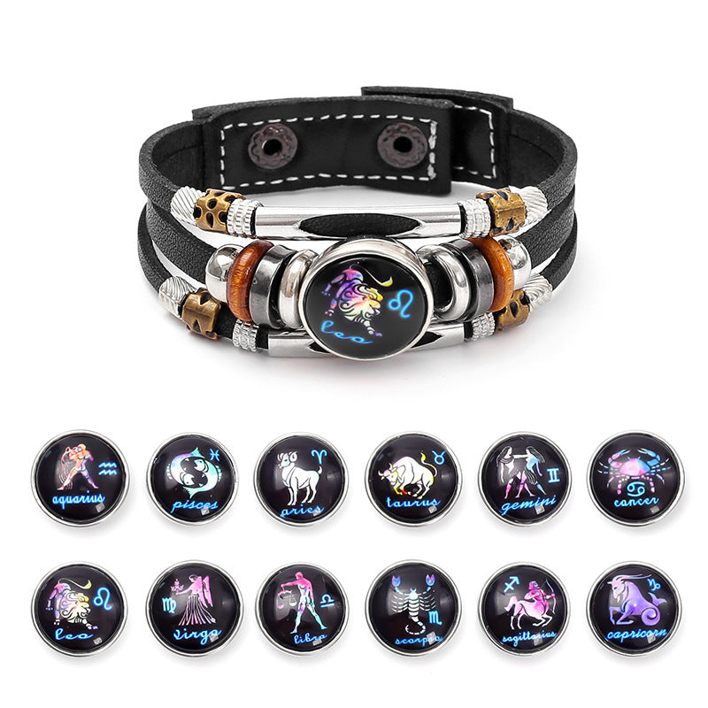 Fashion Luminous Zodiac Sign Bracelet