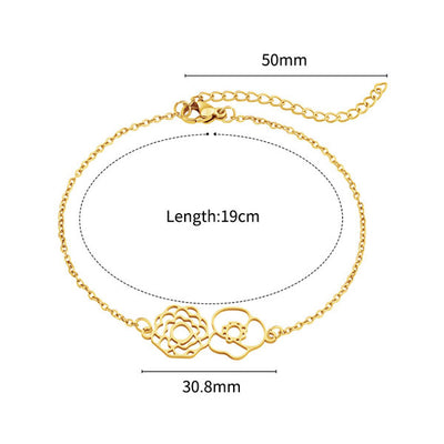 Fashion Customize Birth Flower Elegant Women's Necklace And Bracelets