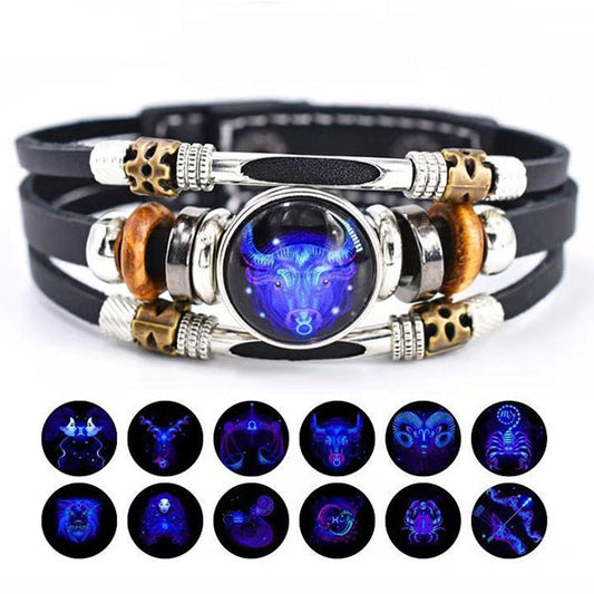 Astrological Sign Luminous Bracelet And Necklace Sets