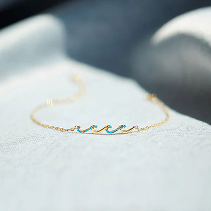 Water Wave 925 Sterling Silver Bracelets
