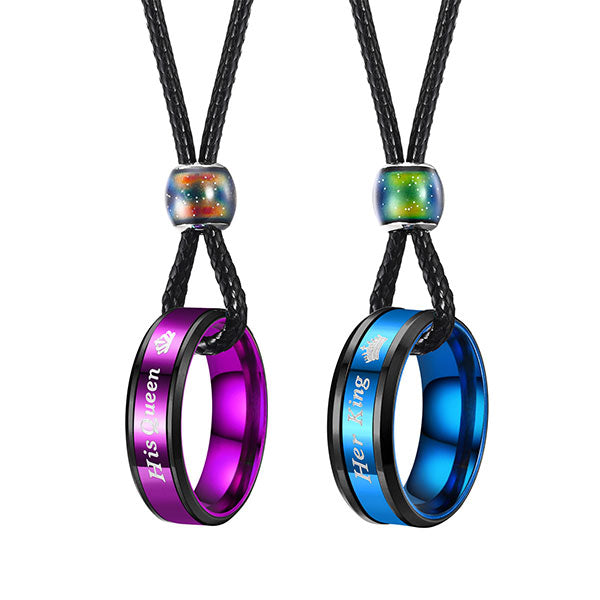 Fashion King And Queen Couple Necklace Price A Pair