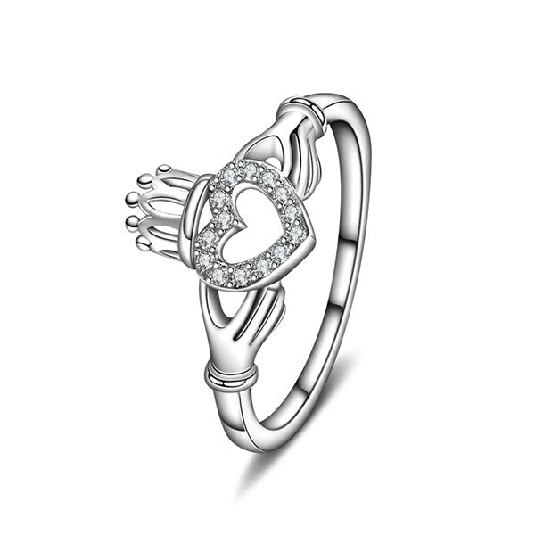 Classic 925 Sterling Silver Claddagh Ring