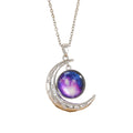 Fashion Starry Sky Moon And Star Necklace