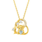 Cute Heart Shape Cow Necklace Custom Birthstone
