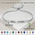 Personalized Name And Birthstone Memorial Bracelet For Adults And Children