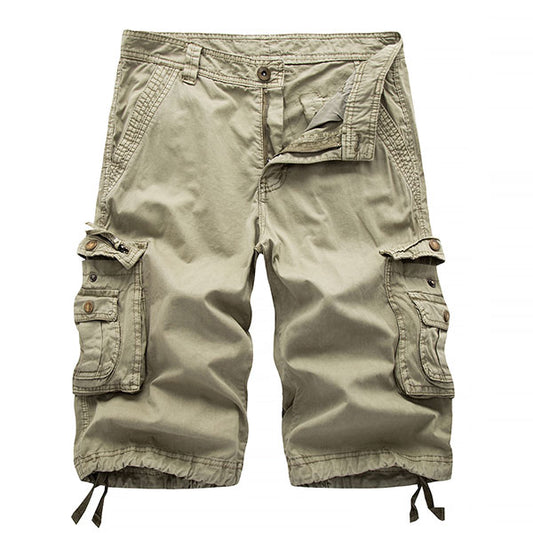 Fashion Cotton Solid Color Men's Cargo Short Pants