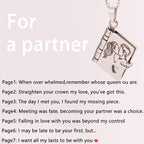 Vanletine's Day Gift Notebook Necklace Message Inside For Partners