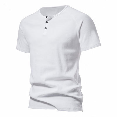 Fashion Henley Style Round Collar Men's T-Shirt