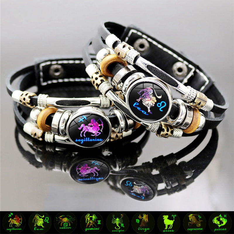 Fashion Luminous Zodiac Sign Bracelet