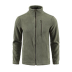 Fashion Men's Stand Collar Front Pocket Men's Fleece