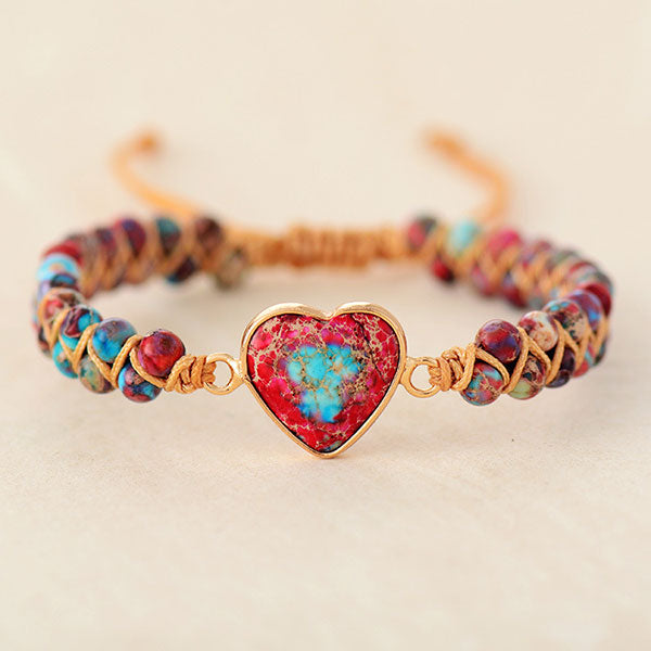 Fashion Handmade Bohemia Style Natural Stone Adjustable String Bracelet
