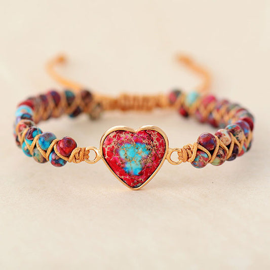Fashion Handmade Bohemia Style Natural Stone Adjustable String Bracelet