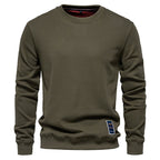 Solid Color Round Collar Men's Shirt