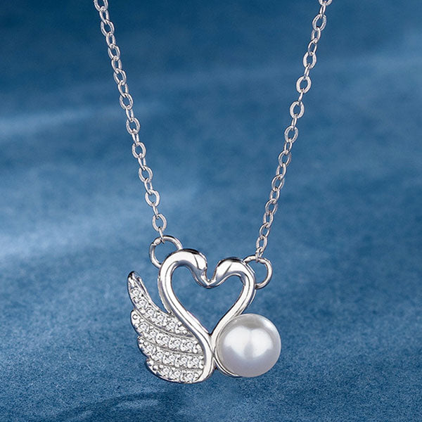 Elegant Swan Shape 999 Sterling Silver Necklace