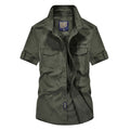 Fashion Solid Color Stand Collar Men's T-Shirt