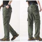 Classic Cotton Casual Daily Wear Men's Cargo Pants Side Pockets