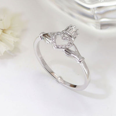 Classic 925 Sterling Silver Claddagh Ring