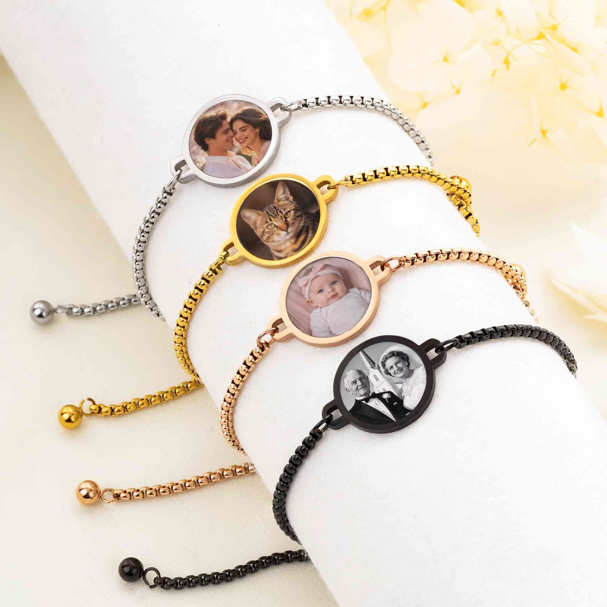 Unique Heat-Activated Photo Upload Adjustable Bracelet