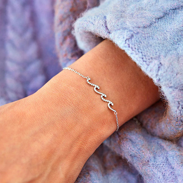 Water Wave 925 Sterling Silver Bracelets