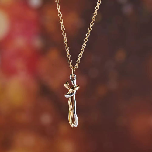 Fashion 925 Sterling Silver Love Hug Necklace