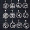Fashion Zodiac Sign Titanium Steel Necklace