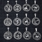 Fashion Zodiac Sign Titanium Steel Necklace