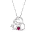 Cute Heart Shape Cow Necklace Custom Birthstone