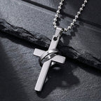 Neat And Clean Cross Necklace With A Ring For Friends And Couples( Price A Pair)