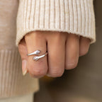 Fashion 925 Sterling Silver Love Hug Adjustable Ring