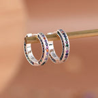 Fashion Colorful Stone 925 Sterling Silver Earrings Price A Pair