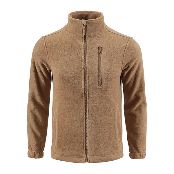 Fashion Men's Stand Collar Front Pocket Men's Fleece