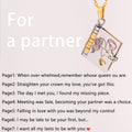 Vanletine's Day Gift Notebook Necklace Message Inside For Partners