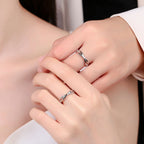 Roman Numbers 999 Sterling Silver Adjustable Ring For Couples