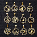 Fashion Zodiac Sign Titanium Steel Necklace
