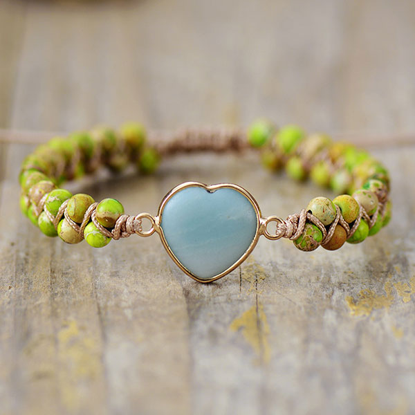 Fashion Handmade Bohemia Style Natural Stone Adjustable String Bracelet