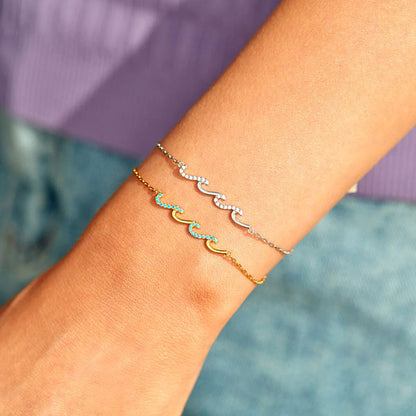 Water Wave 925 Sterling Silver Bracelets