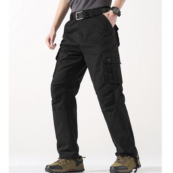 Classic Cotton Casual Daily Wear Men's Cargo Pants Side Pockets