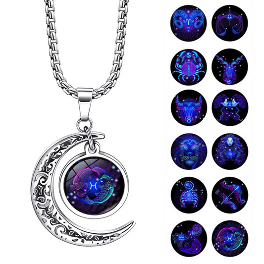 Fashion Zodiac Sign Unisex Necklace