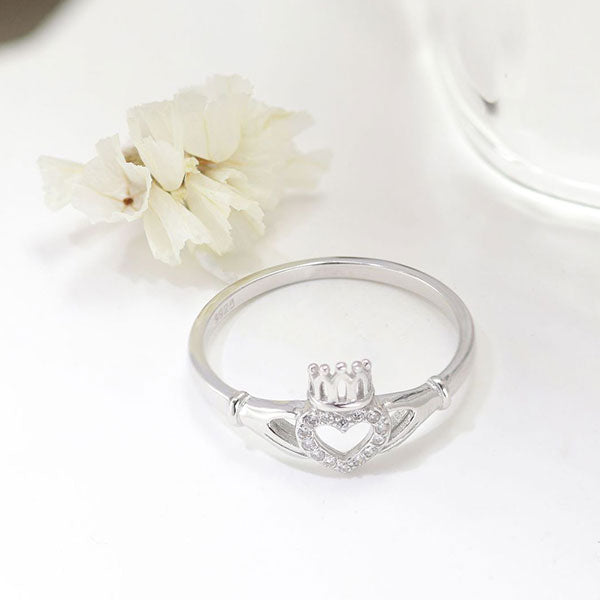 Classic 925 Sterling Silver Claddagh Ring